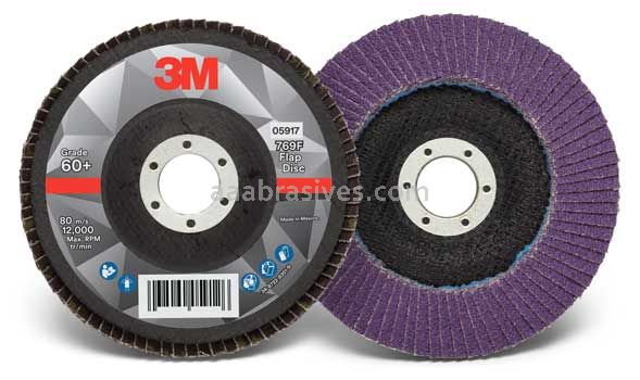 3M™ 7100178126 5 x 7/8 60+ Grit 769F T29 Flap Disc