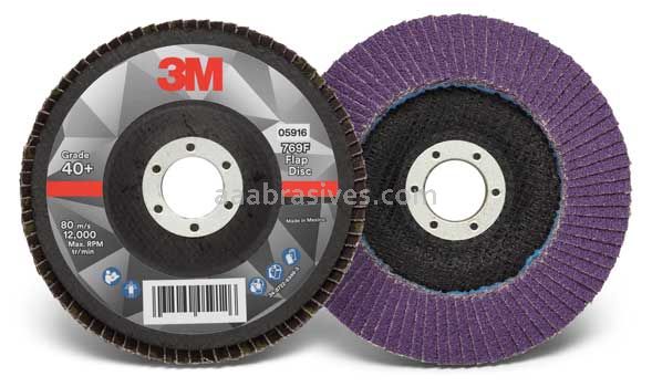 3M™ 7100178127 5 x 7/8 40+ Grit 769F T29 Flap Disc