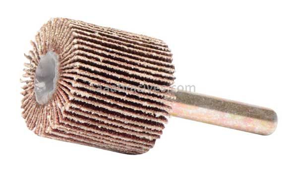 Weiler 52004 1" x 1" Tiger Coated Abrasive Flap Wheel 1/4" Stem 80 AO