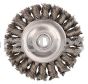 Weiler 08024 3" Standard Twist Knot Wire Wheel .020" Steel Fill 1/2"-3/8" Arbor Hole