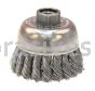 Weiler 13286 2-3/4" Single Row Knot Wire Cup Brush .020" Steel Fill 5/8"-11 UNC Nut