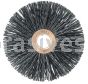 Weiler 17567 Burr-Rx 3" Small Diameter Wheel Brush .035/80 CG Crimped Fill 1/2" Arbor Hole