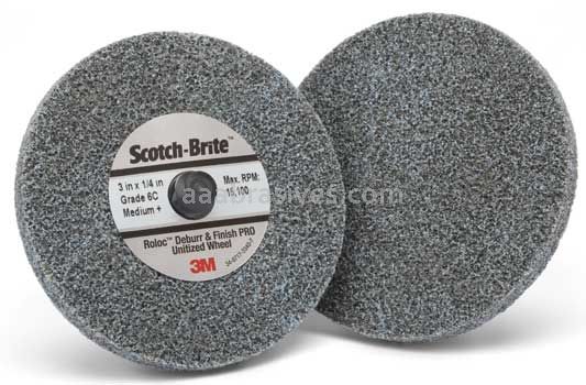 3M™ Scotch-Brite™ Roloc™ 7100109131 2 x 1/4 x NH 8C CRS+ Deburr and Finish PRO Unitized Wheel