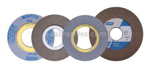 Norton 20 x 6 x 10/Global White 46-GVP/Recess Side A 12-1/4 x 2, Side B 12-1/4 x 1/Type 07 Recessed Two Sides Wheels