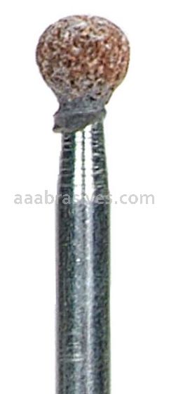 Norton B123 3/16" Ball Gemini 38A M/F2 1/8 x 1-1/2 Vitrified Mounted Points - B Shapes