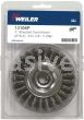 Weiler 13106P Standard Twist Knot Wire Wheel 4" .014" Steel Fill 5/8"-11 UNC Nut Retail Pack