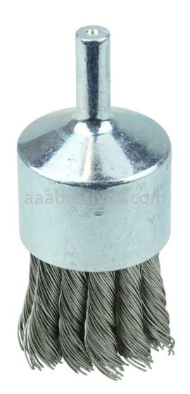 Weiler 10032 1-1/8" Knot Wire End Brush .020" Stainless Steel Fill