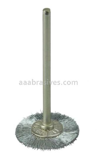 Weiler 26143 3/4" Miniature Wire Wheel .005" Steel Fill 3/32" Stem