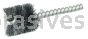 Weiler 21149 1" Power Tube Brush .005" Steel Wire Fill 1" Brush Length