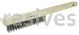 Weiler 25202 Vortec Pro Hand Wire Scratch Brush .012 Stainless Steel Fill Curved Handle 4 x 19 Rows
