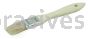 Weiler 40066 1" Chip & Oil Brush White Bristle 1-1/2" Trim Length Wood Handle