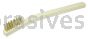Weiler 44189 Small Hand Wire Scratch Brush Brass Fill Wood Block 3 x 7 Rows