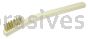 Weiler 44189V Small Handle Wire Scratch Brush Brass Fill Wood Block 3 x 7 Rows Vending Ready