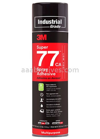 3M 7100014109 Super 77™ CA Multipurpose Spray Adhesive Low VOC <25% Clear.