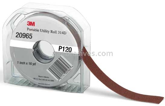 3M™ 7010308203 1 x 12 yds P80 Grit J-weight 314D Portable Utility Cloth Roll