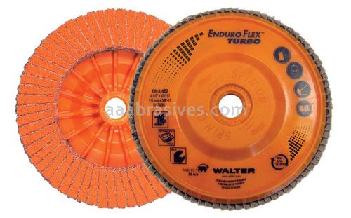 Walter 6" 36/60 Grade Enduro-Flex Turbo Flap Disc - 662980340073