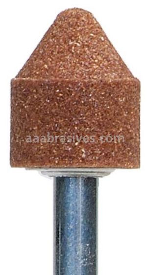Norton A14 11/16 x 7/8 Gemini 38A M/M4A 1/4 x 1-1/2 Vitrified Mounted Points - A Shapes