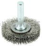 Weiler 17972 1-1/2" Stem-Mounted Crimped Wire Radial Wheel .008" Stainless Steel Fill 1/4" Stem