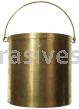 CS Unitec™ EX1017-300A 10-5/8" x 11" Bucket 2.6G/10L Aluminum with Brass Handle 2.6 g / 10 lbs MAT Aluminum