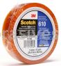 Scotch™ Light Duty Packaging Tape 610 Clear Heat Resistant 1 in x 72 yd 3M 7000001557