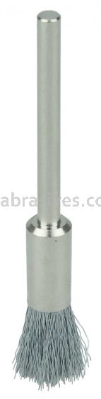 Weiler 26113 5/16" Miniature Wire End Brush .005" Steel Fill 1/8" Stem