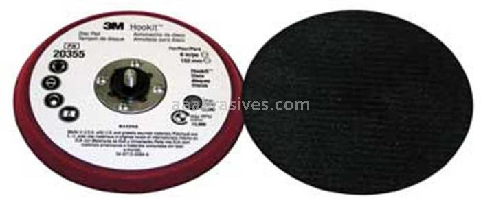 3M™ 7100052357 6 x 3/8 x 5/16-24 Hookit™ External Low Profile Disc Pad 20355
