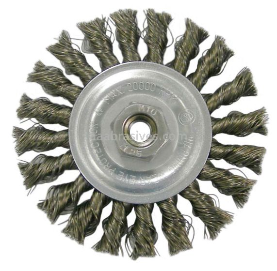 Weiler 36016 - 4" .014, M10 x 1.50 A.H., Retail Pack, Vortec Pro Knot Wire Wheel, Standard Twist - 012382360160