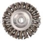 Weiler 08024 3" Standard Twist Knot Wire Wheel .020" Steel Fill 1/2"-3/8" Arbor Hole