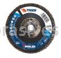 Weiler 50699 4-1/2" Tiger Disc Abrasive Flap Disc Flat Type 27 Phenolic Backing 120 Z 5/8"-11 UNC Nut