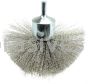 Weiler 96705 4" Circular Flared Crimped Wire End Brush .008" Stainless Steel Fill