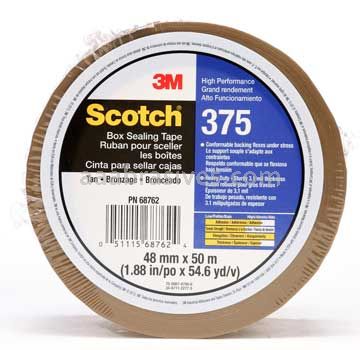 Scotch™ Box Sealing Tape 375 Tan 144 mm x 50m 3M 7010373571