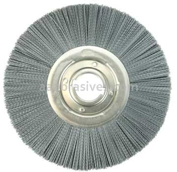 Weiler 83716 12" Crimped Filament Nylox Wheel .035/180 SC 2" Arbor Hole Composite Metal Hub