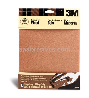 3M™ 7000126234 9 x 11 Medium Garnet Sandpaper Sanding Sheet