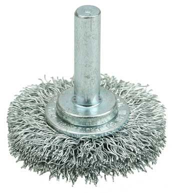 Weiler 36208 Wolverine 1-1/2" Crimped Wire Wheel .012" Steel Fill 1/4" Stem
