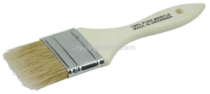 Weiler 40068 2" Chip & Oil Brush White Bristle 1-1/2" Trim Length Wood Handle