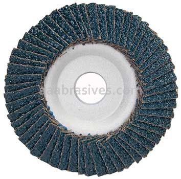 4 x 5/8 40 Grit Merit Type 29 Zirc Powerflex Flap Discs