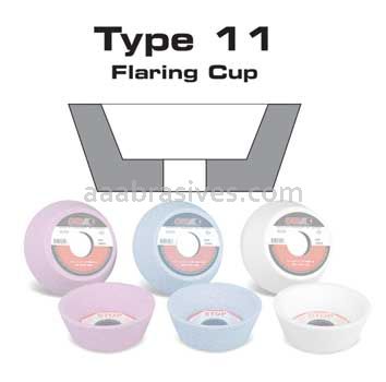 5/3-3/4x1-3/4x1-1/4, Grinding Wheel, T-11, Vitrified, WA46-J-V, White Premium A/O