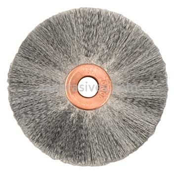 Weiler 99307 2" Small Diameter Crimped Wire Wheel .003" Steel Fill 1/4" Arbor Hole