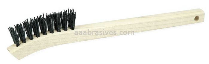 Weiler 95016 FME-Compliant Black Nylox Small Hand Scratch Brush .026/120 CG Crimped Fill