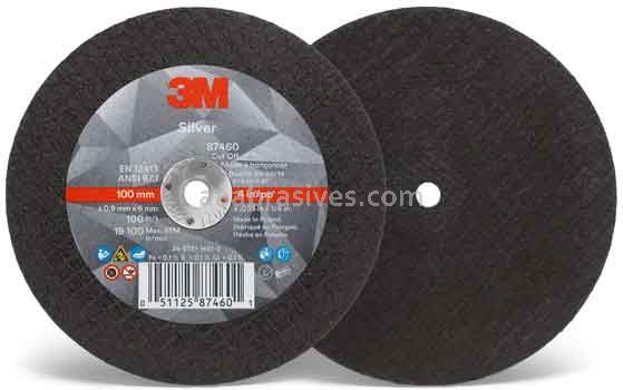 3M™ 7100139212 4 x .035 x 1/4 Type 1 Silver Cut-Off Wheel 87460
