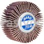 Merit Abrasives 08834135009 3 x 3/4 x 1/4-20 Small Diameter Flap Wheels With 1/4"-20 Threaded Mandrel 80 Grit Merit High Performance Ceramic/AO