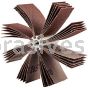 3-1/8 to 4 80 Grit B-820 Merit Aluminum Oxide Bore Polishers