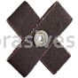 3 x 3 x 1 /120 /1/4-20 /Merit Aluminum Oxide (8 Ply) /Cross Pads