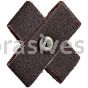 2 x 2 x 3/4 /60 / 8-32 /Merit Aluminum Oxide (8 Ply) /Cross Pads
