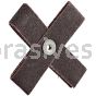 4 x 4 x 1 /80 /1/4-20 /Merit Aluminum Oxide (8 Ply) /Cross Pads