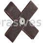 4 x 4 x 1 1/4-20 60 Grit Merit Aluminum Oxide 8 Ply Cross Pads