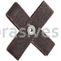 4 x 4 x 1 /120 /1/4-20 /Merit Aluminum Oxide (8 Ply) /Cross Pads