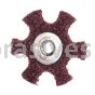 Merit Abrasives 08834185933 4 x 1/4-20 A/O Medium Merit Type GD Stars Surface Preparation Stars