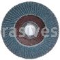 4-1/2 x 7/8 40 Grit Merit Type 27 Zirc Powerflex Flap Discs