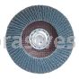 7 x 5/8-11 36 Grit Merit Zirc Type 27 Fiberglass Plate Powerflex Flap Discs